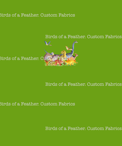 Dino Friends - Bright Green Panel (Baby/Toddler Image size)