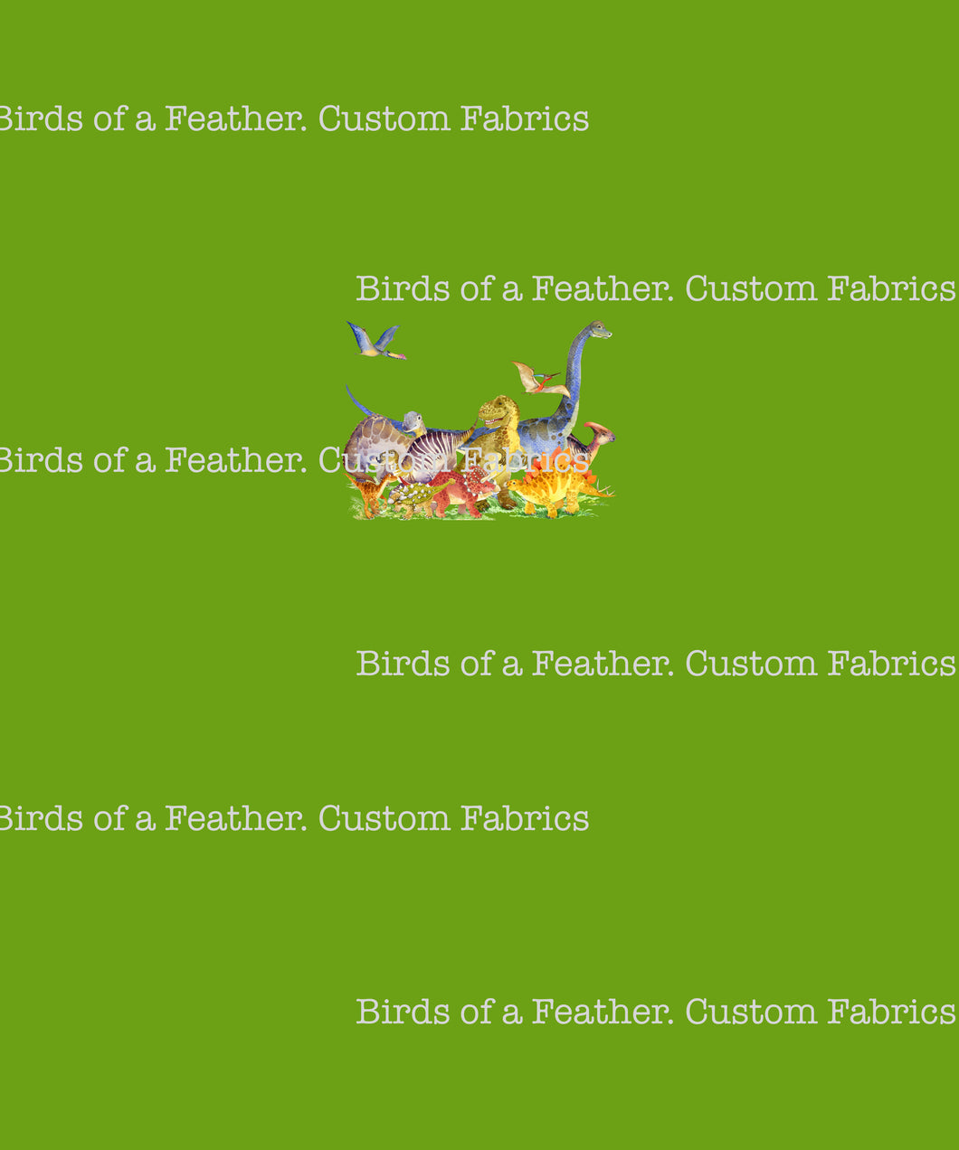 Dino Friends - Bright Green Panel (Baby/Toddler Image size)