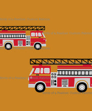 Fire Truck Panel - Mustard Gold