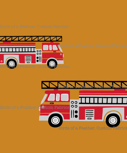 Fire Truck Panel - Mustard Gold