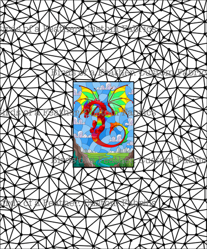 Stained Glass Dragon Panel