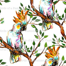 Cockatoos in Trees - White *Pre-Order
